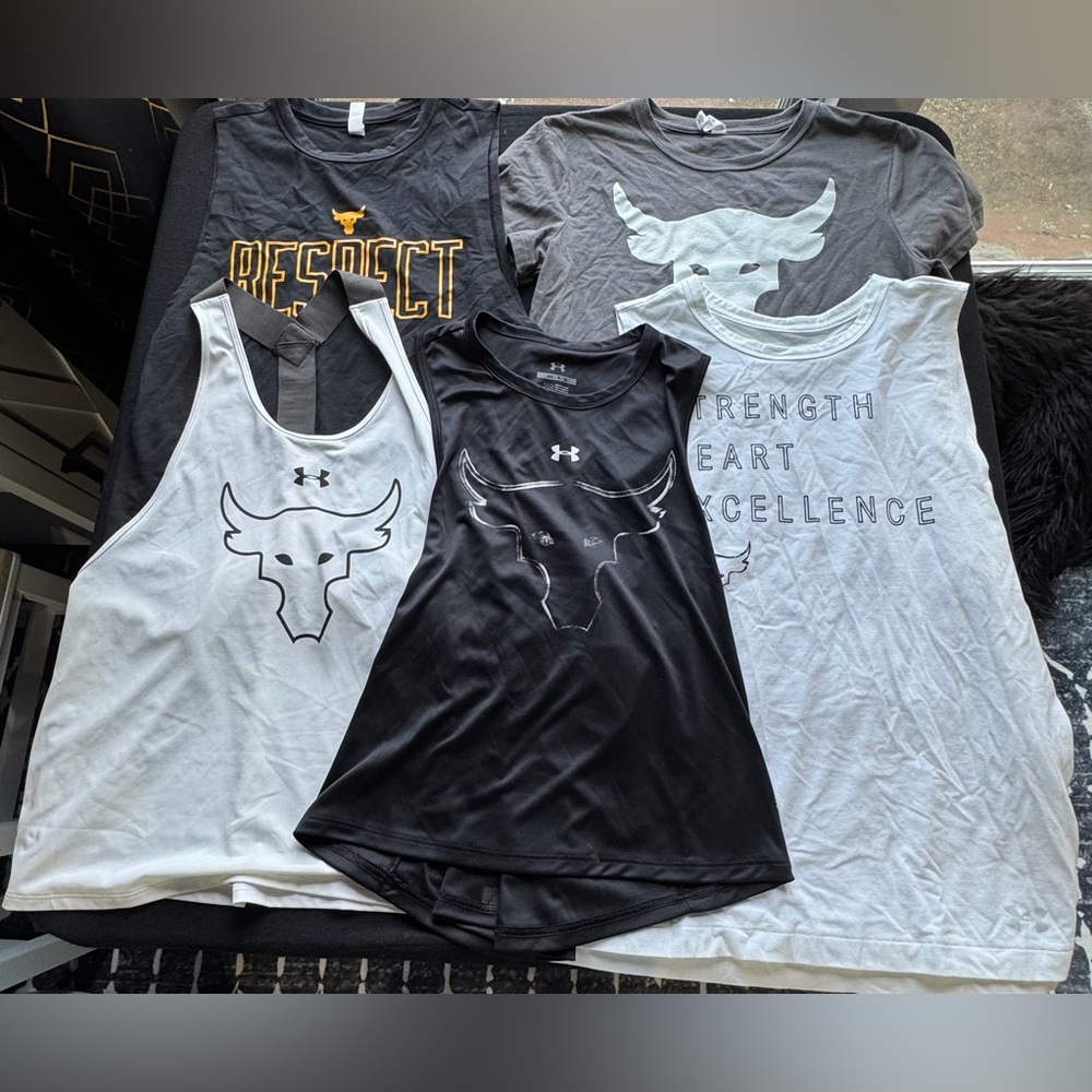 Women’s Lot of 5 Project Rock Tops Size S/M